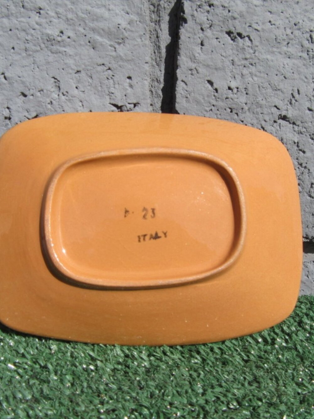 Vintage MCM Glazed Ceramic Ashtray Dish Made In Italy R-23 - Picture 7 of 7